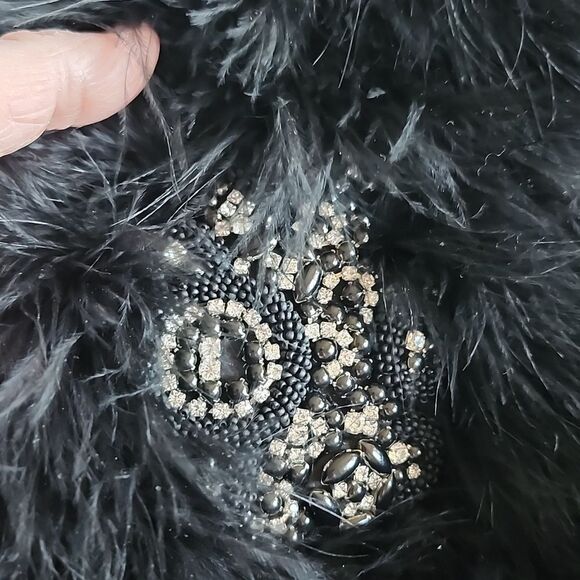 Ambre Babzoe Genuine Turkey  Down Jeweled Vest - Picture 13 of 13